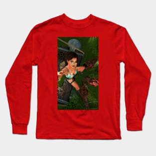 Lara Croft selfie Long Sleeve T-Shirt